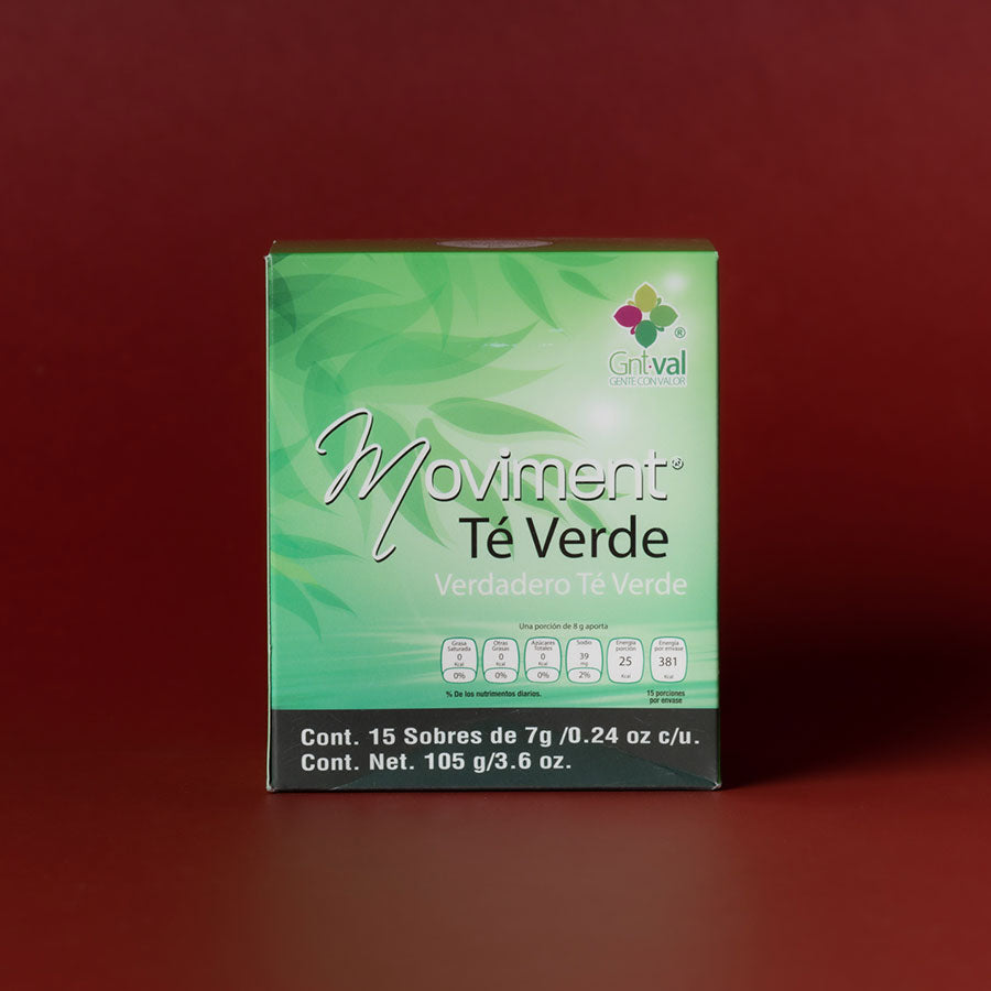 Moviment Té Verde Sabor Original con Vitamina C GNT-Val (Caja con 15 Sobres)